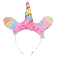 FLASHING ALICEBAND W/TINSELS&FUR