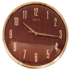 WALL CLOCK GOLD PLATED W/GREEN INNER