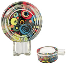 ASHTRAY GLASS 5CM ASSRTED DESIGNS