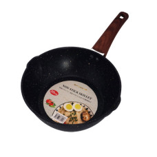 FRYING PAN 21.5CM DEEP W/BROWN HANDLE