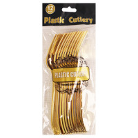 PL FORK 18CM GOLD LRG 12PC