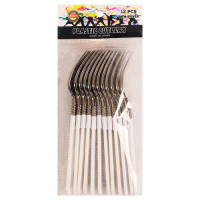 PL FORK 16CM W/WHITE HANDLE PL FORK 16CM W/WHITE HANDLE