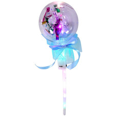 FLASHING TOY WAND W/BALL /NET RIBBON