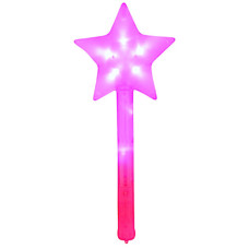 FLASHING TOY STAR WAND ASSORTED COLOURS