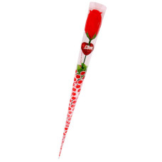 VLT ROSE W/MINI GLITTER HEART ON STEM