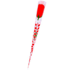 VLT ROSE WITH TEDDY IN PLASTIC TUBE 43CM