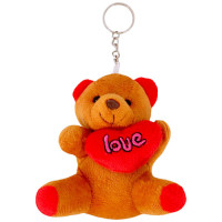 KEYRING 1s TEDDY W/HEART 2TONE MINI*****