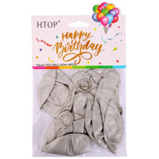 BALLOON 10s SILVER 12