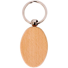KEYRING 1s WOOD OVAL