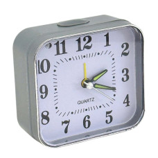 CLK ALARM 8.5X9CM SQ ASST COLOURS MINI