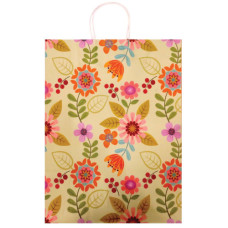 GIFT BAG 32X40CM FLOWER DESIGN ASST