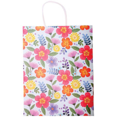 GIFT BAG 25.5X32CM FLOWER DESIGN ASSTD