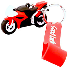 KEYRING 1s GOOD LUCK W/MOTORBIKE ASSRTD
