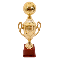 TROPHY PL CUP 36CM W/SCCR BALL PRINT