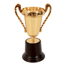 TROPHY PL CUP 15CM GOLD W/DESIGN