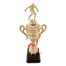 TROPHY PL CUP 36CM GLD MAN/SOC BALL