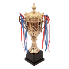 TROPHY PL CUP 44CM GOLD W/RIBBONS