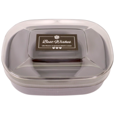 PL SOAP BOX CLEAR W/COL BASE 13CM
