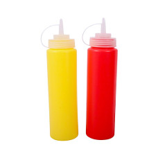 PL BOTTLE 2PC  W/CLEAR GRIP LID 20CM