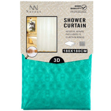 SHOWER CURTAIN 180X180CM PLAIN W/FLOWER