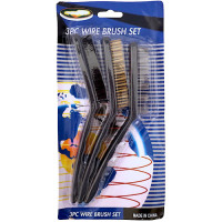 PL WIRE BRUSH SET 3PC BLK W/ASSTED COL
