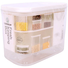 PL CONT 1000ML RECT CLEAR W/LID