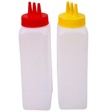 PL BOTTLE 2PC CLEAR W/3NOZZLE LID
