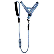 PET DOG LEASH ROPE W/GRIP /HARNESS SML