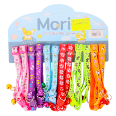 PET DOG COLLAR 12 PC SET ASSORTED COLORS