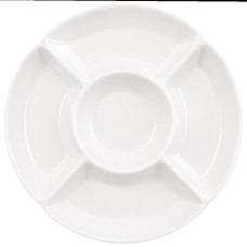 CER PLATTER SERVING W/5 SECTIONS