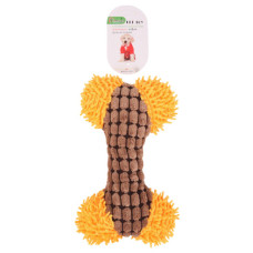 PET TOY DOG BONE PLUSH 20CM ASSRTD COLOR