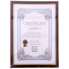 FRAME CERTIFICATE A4 24*32CM BRWN/GLD