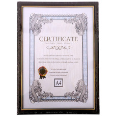 FRAME CERTIFICATE A4 24*32CM BLK/GLD