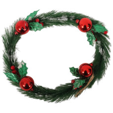 XM DECO DOOR/WALL WREATH W/RED BALLS