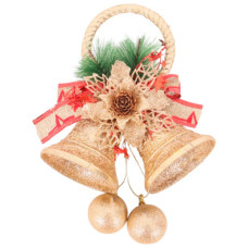 XM DECO BELL GLITTER W/FLOWER&BOW