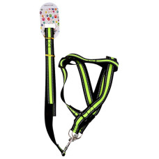 PET DOG LEASH W/HARNESS ASSRTED COLOURS