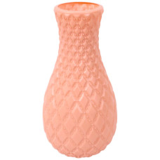PL VASE 23CM W/DOT&DIAMOND PRINT
