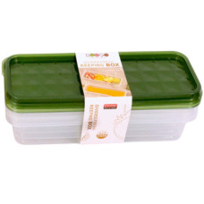 PL CONT RECT 3s CLEAR W/COL LID