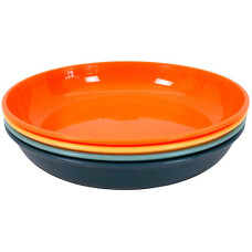 PL PLATE 4PC RND IN NET ASSTED COLOURS