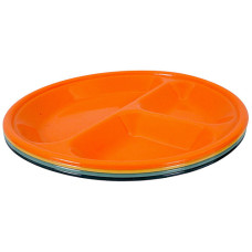 PL PLATE 4PC IN NET 3DIV ASSORTED COL