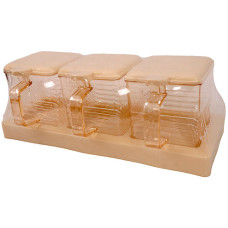 PL CANISTER 3PC W/LID/SPOON/TRAY/HANDLE