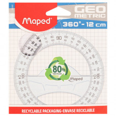 BTS PROTRACTOR GEO 12CM 360DEG MAPED