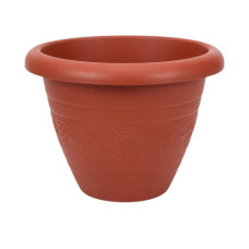 PL FLOWER POT 30X32CM XL RND W/DESIGN