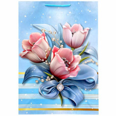 GIFT BAG 44X32CM ASST FLOWER DESIGNS