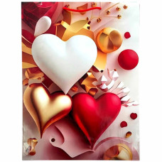 GIFT BAG 44X32CM ASST HEART DESIGNS