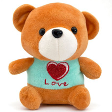PLT TEDDY W/GLITTER HEART LOVE