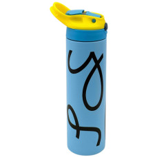 DRINKING BOTTLE 25CM W/FLAP&GRIP ASST
