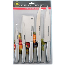 KITCHEN KNIFE SET 5PC S/S