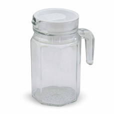 GLW JUG 15CM CLEAR W/DESIGN &PL LID