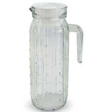 GLW JUG 23CM CLEAR W/DESIGN&LID
